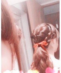 最近はまってる赤リボン | その他ヘアアクセサリー