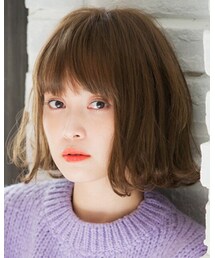 LINEASTORIA | アメリボブ  ミルキーモカブラウンプリン(ウィッグ)