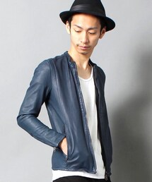 STUDIOUS | studious シングルラムレザーライダース(ライダースジャケット)