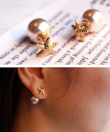 pinon | starfish×pearl pierce(ピアス（両耳用）)