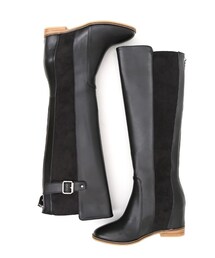 트레비 스웨이드배색 롱부츠(ブーツ)