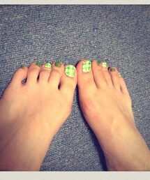 指定なし | みどりギンガムチェックネイル(ハンドケア/ハンドクリーム)