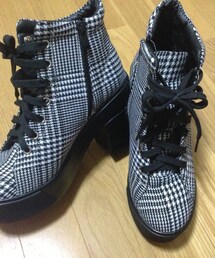 GALSTAR | グレンチェック柄ブーツ(ブーツ)