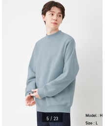 GU | スウェットモックネックシャツ(スウェット)