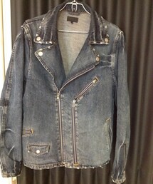 BEAMS | ライダース風ハイクオリティダメージ加工Gジャン(デニムジャケット)