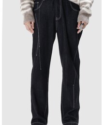 none | Unbalanced stitch denim pants(デニムパンツ)
