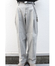 NEON SIGN - WIDE DENIM SLACKS "USED" (BLK/USED)(スラックス)