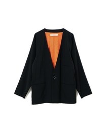 MUZE | MUZE - NO COLLAR JACKET (BLACK)(テーラードジャケット)