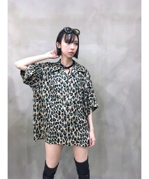NEONSIGN | NEON SIGN - BREAKER SHIRT H/S “VIOLENT LEOPARD”(シャツ/ブラウス)
