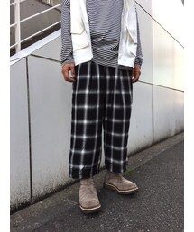 PARADOX | PARADOX - CHECK CROPPED WIDE PANTS(その他パンツ)