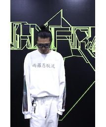 Johns by Johnny | John's by Johnny × H>FRACTAL - "雨羅愚駄流" LONG SLEEVE (WHITE)(Tシャツ/カットソー)