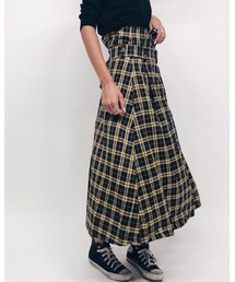 libluxe | Long Trench SK "check"(スカート)