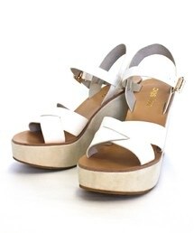 mystic | カラースエードウエッジ(サンダル)