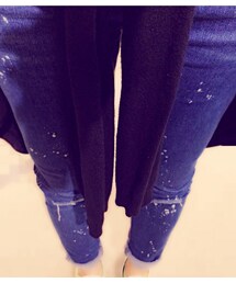 噴漆刷破牛仔褲(デニムパンツ)