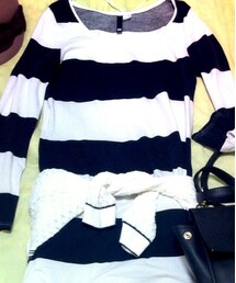 H&M | ボーダーカットソー(Tシャツ/カットソー)