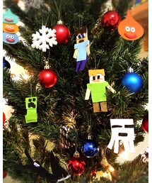 🎄 | 今年の飾りは、息子作マイクラと私作スライム(その他)