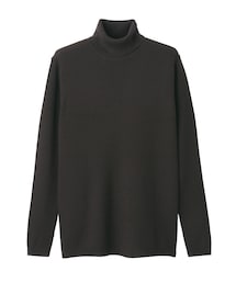 無印良品 | 首のチクチクを抑えたリブタートルネック洗えるセーター 紳士ＸＬ・ブラウン(ニット/セーター)