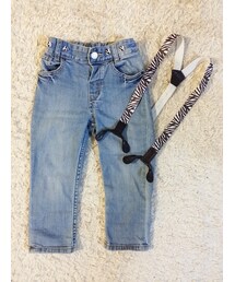 H&M | サスペンダー付きデニムパンツ 86(その他パンツ)