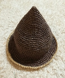 Handmade | ママの手作り　とんがり麦わら帽子(ハット)