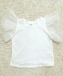 韓国子供服 | フリル袖シャツ Ｓ(シャツ/ブラウス)