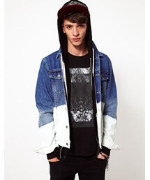 asos | ASOS Denim Jacket With Dip Dye Bleach(デニムジャケット)