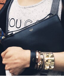 CELINE | CÉLINE trio bag noir gm(クラッチバッグ)