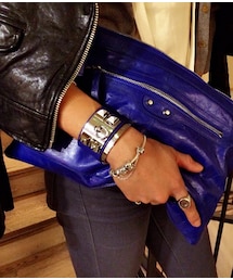 BALENCIAGA | BALENCIAGA clip clutch cobalt large(クラッチバッグ)