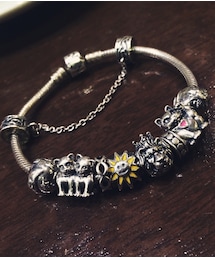 PANDORA | PANDORA silver bracelet basic with charm(ブレスレット)