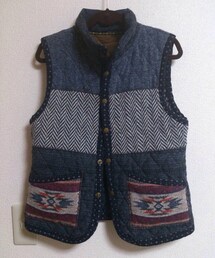 JEAN NASSAUS | リバーシブルツイードベスト(ダウンベスト)