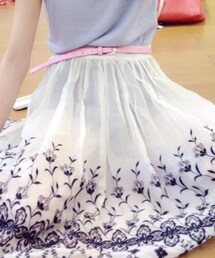 vintage シースルー50s刺繍スカート♥︎ （Grimoire）(スカート)