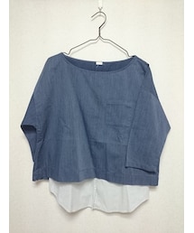 GU | デニム風プルオーバー&ストライプキャミセット(シャツ/ブラウス)