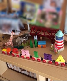 リビングに飾ってある汽車のオモチャ(インテリア雑貨)