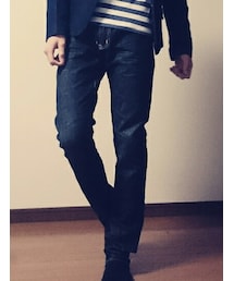 roshell | ワンウォッシュブラストスリムデニムパンツ(デニムパンツ)