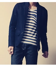 LIVERTINE AGE | スカルボーダーカットソー(Tシャツ/カットソー)