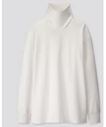 UNIQLO | ユニクロU タートルネックT 00 WHITE サイズM 419547(Tシャツ/カットソー)