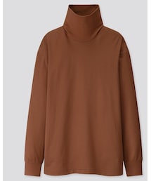 UNIQLO | ユニクロU タートルネックT 35 BROWN サイズM 419547(Tシャツ/カットソー)