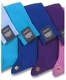 HALISON | ハリソン スーピマリブカラフルホーズII 10718 ブルーV サイズM25-26cm(ソックス/靴下)