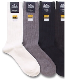 HALISON | ハリソン ドラロン綿 リブデイリーソックスL 27-29cm オフホワイトWZ 16400(ソックス/靴下)