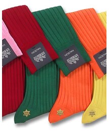 HALISON | スーピマリブカラフルホーズ10717 グリーンS サイズM25-26cm(ソックス/靴下)