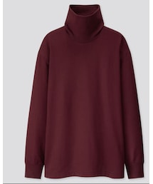UNIQLO | ユニクロU タートルネックT サイズM 19 WINE 419547(Tシャツ/カットソー)