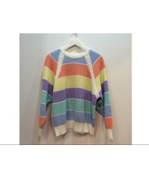 パステルカラーのコットンニット(ニット/セーター)