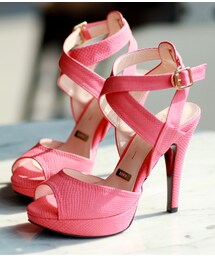 アンクルクロスストラップサンダル(パンプス)