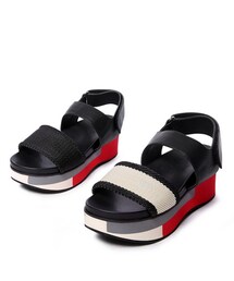 カラフルプラットフフォームベルクロサンダル(サンダル)