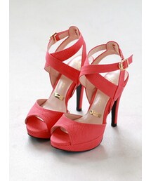 アンクルクロスストラップサンダル(サンダル)