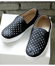 キュービック装飾インソールスリッポン(スニーカー)