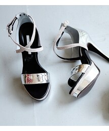 メタリッククロスサンダル(サンダル)