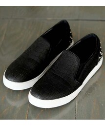 バックスタッズクロコダイル柄スリッポン(スニーカー)