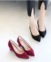 グロッシーフェミニンフラットシューズ(パンプス)