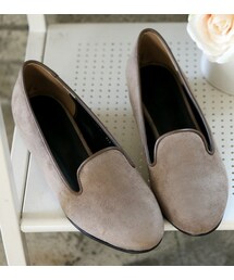 モダンシンプルインヒール入りローファー(パンプス)