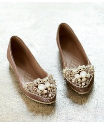 ユニークフクロウ装飾フラットシューズ(パンプス)